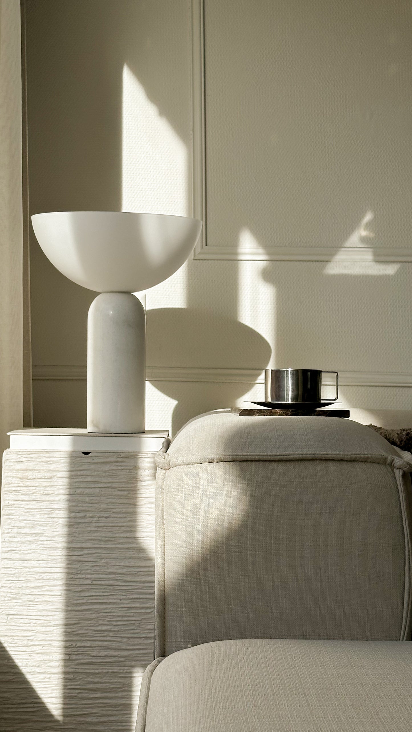 Marmor Pilz Design Tischlampe Alta - Modernes Design