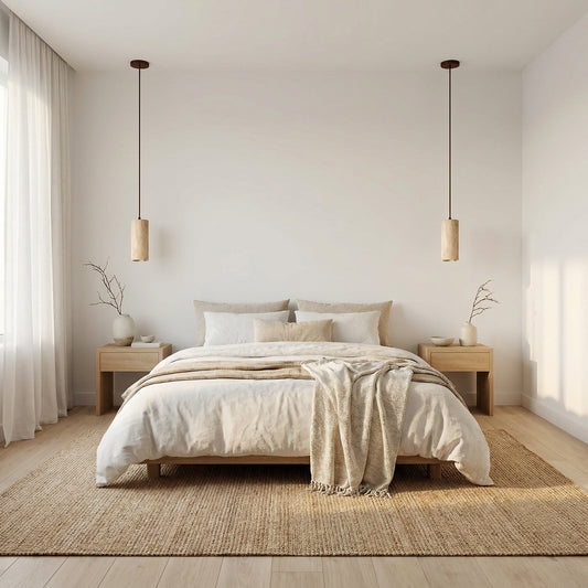Travertin Hanglamp Moss - Japandi Design