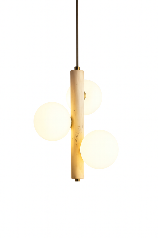 Travertin Hanglamp Raufoss - Japandi Design