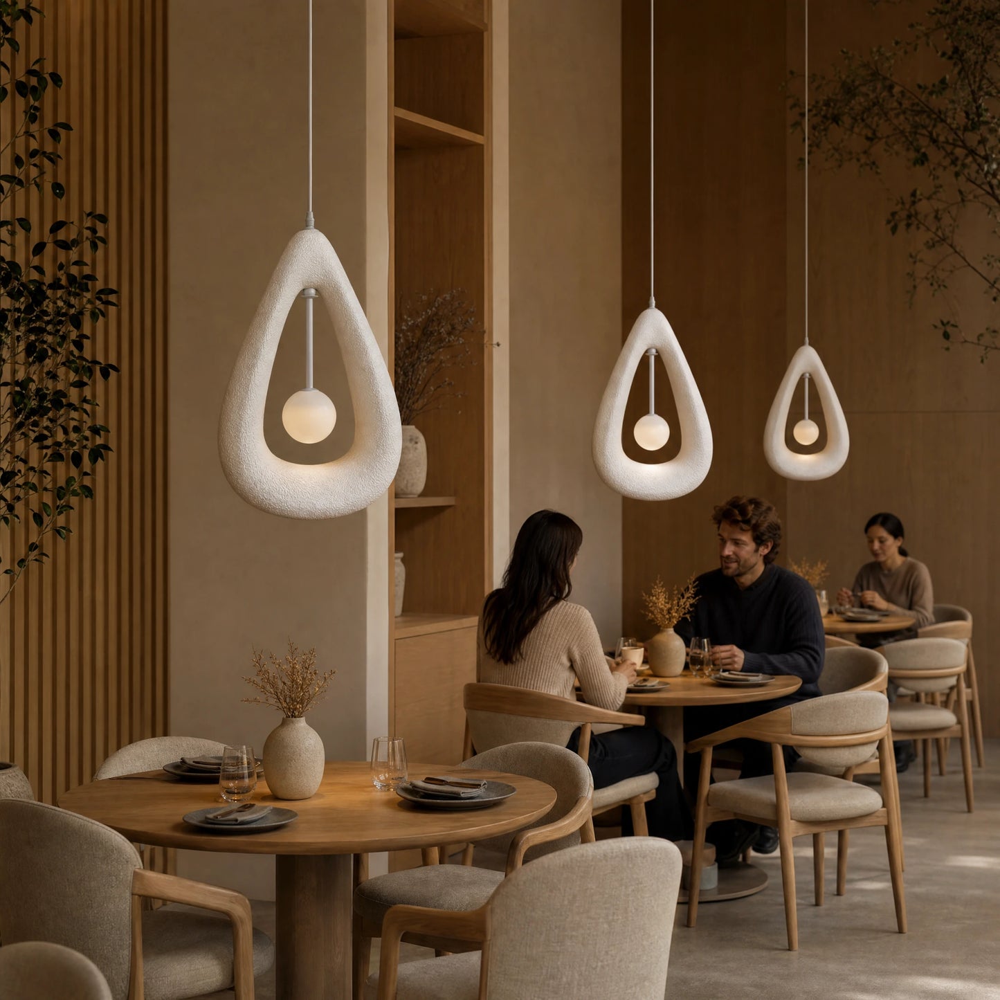 Druppelvormige Hanglamp Floro - Wabi Sabi Design