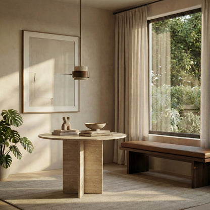 Travertin Hanglamp Gjovik - Japandi Design