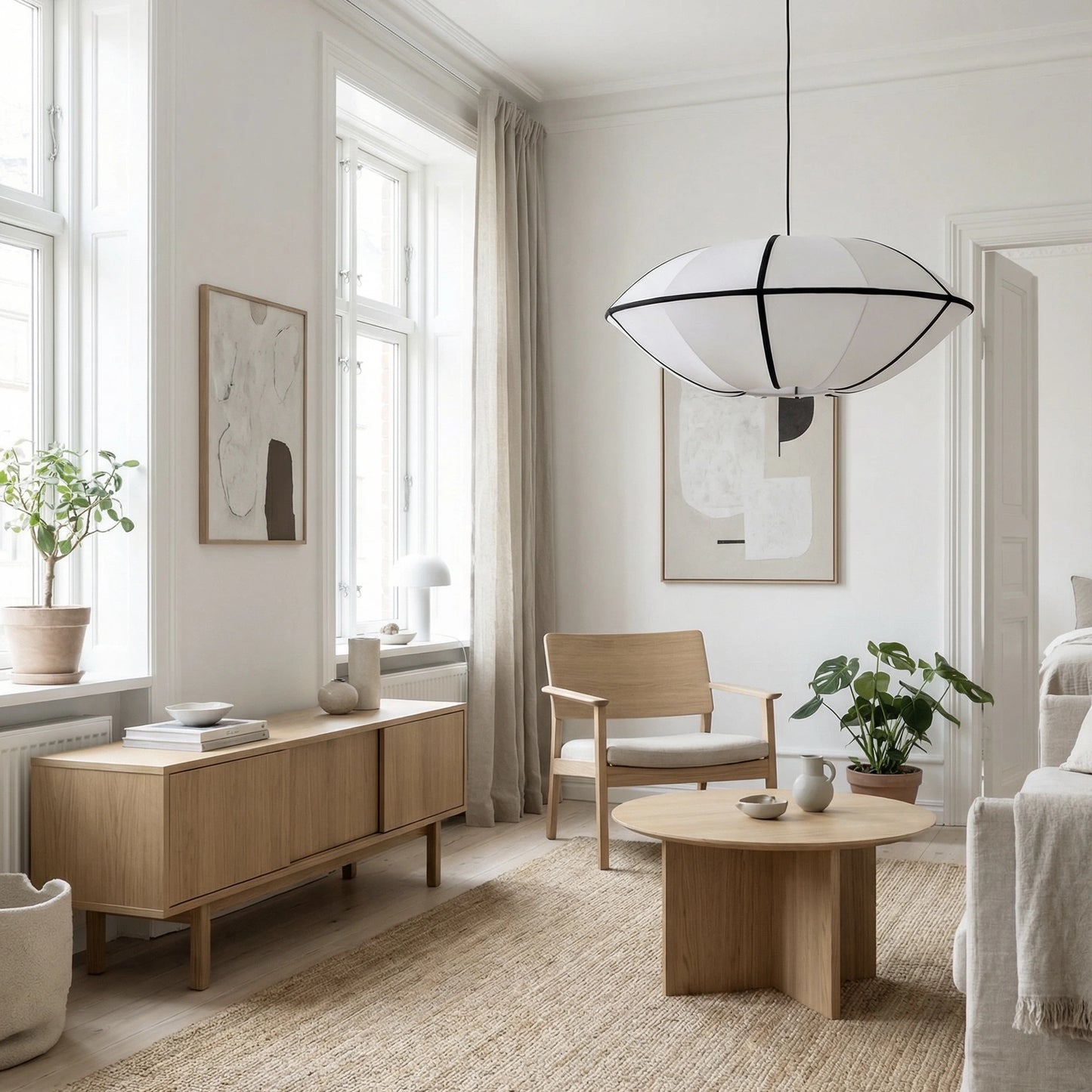 Ovale Hanglamp Harstad - Japandi Design