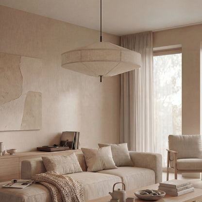 Hanglamp Oslo Off-white Linnenlook- Japandi Design