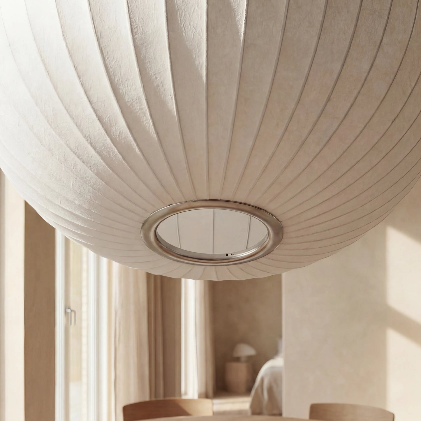 Witte Ronde Bol Hanglamp Vardo – Japandi Design