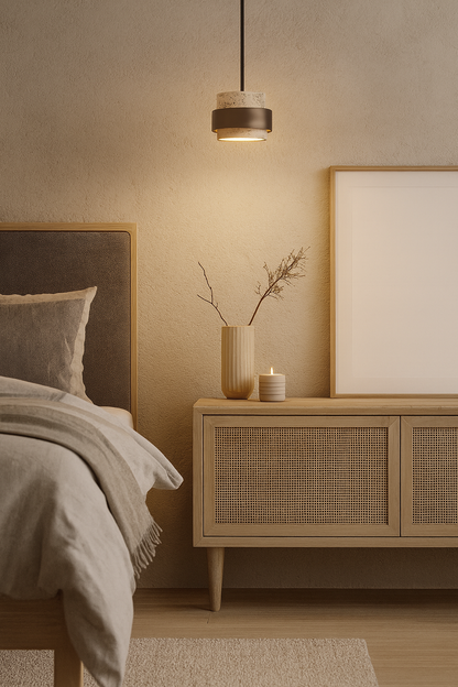 Travertin Hanglamp Gjovik - Japandi Design