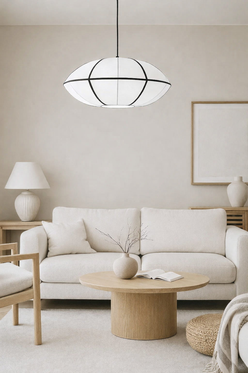 Ovale Hanglamp Harstad - Japandi Design
