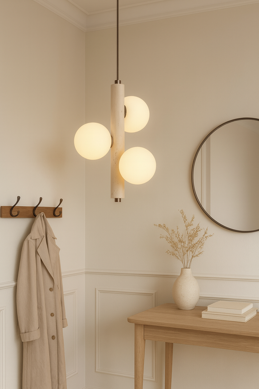 Travertin Hanglamp Raufoss - Japandi Design
