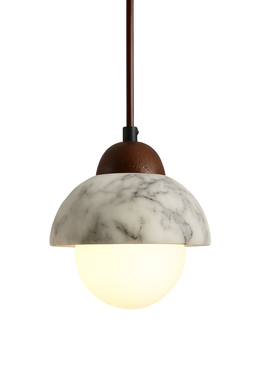 Bolvormige Marmeren Hanglamp Trondheim - Japandi Design