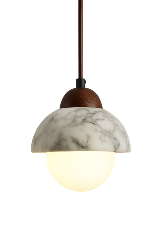 Bolvormige Marmeren Hanglamp Trondheim - Japandi Design