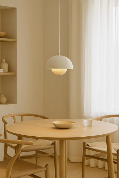 Witte Koepelvormige Hanglamp Vinstra - Scandi Design