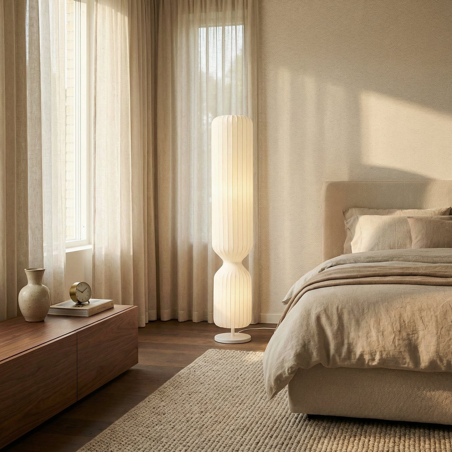 Witte Design Vloerlamp Odda - Japandi Design