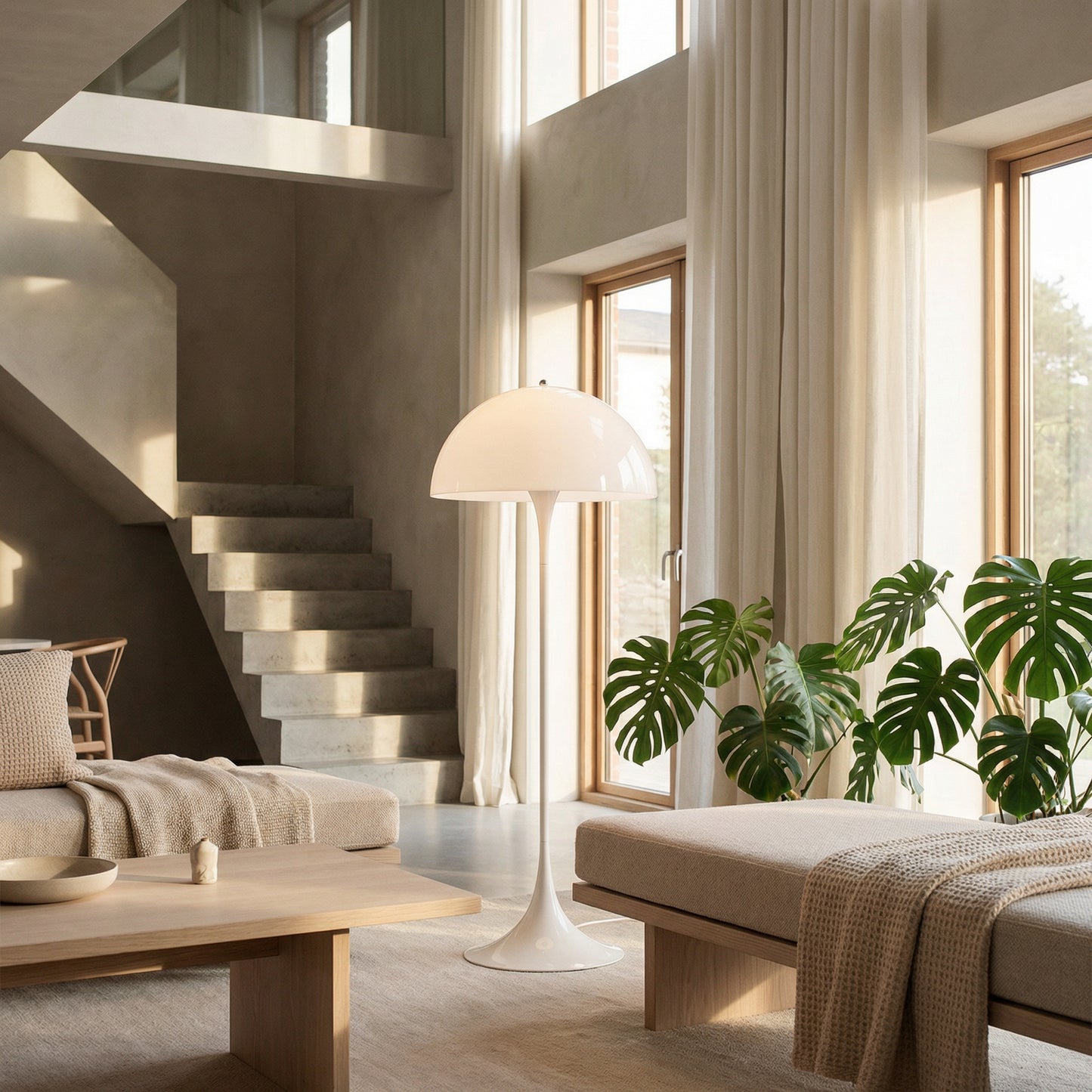 Paddestoel Vloerlamp Sandvika - Minimalistisch Design